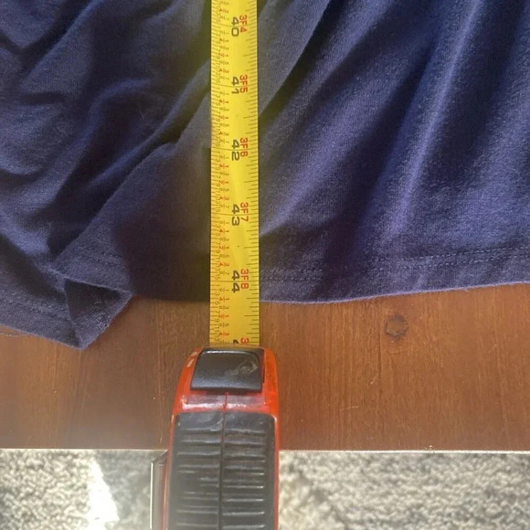 Downing Studio Ladies Pullover Dress Navy Blue Long Sleeve Crisscross Cutouts 1x - Picture 9 of 10